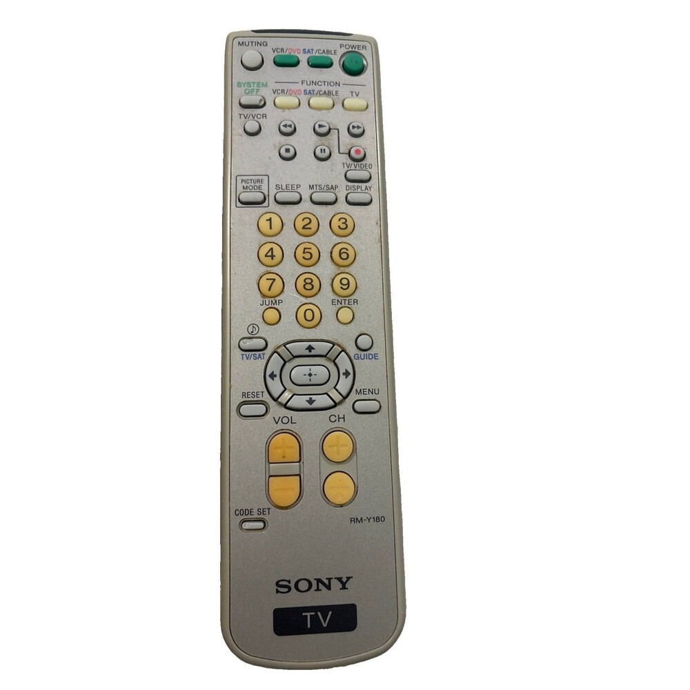 Genuine Sony (RM-Y180) Pre-Programmed TV Remote Control w/ Battery Cover
